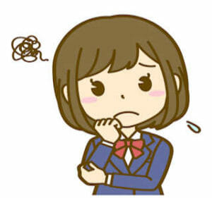 悩む女子高生小